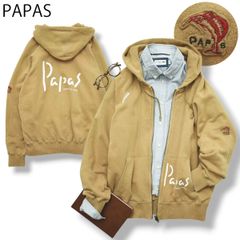 美品】Papas ダブルファスナー ニット 2way ロゴ 刺繍 ブラウン - メルカリ