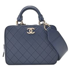 CHANEL シャネル ヴィンテージカーフ マトラッセ ハーフムン 2way 