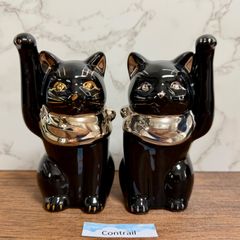 九谷焼】5.5号 招き猫 金三毛 縁起物 置物 右手 金運 Maneki Neko