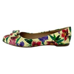 GUCCI グッチ フラワー柄 フラットシューズ 24cm 保存袋付き - メルカリ