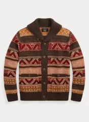RRL 25Winter ジャカード ストライプ カーディガン M