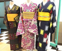 アンティーク着物 正絹 銘仙 袷 大正ロマン 3枚セット リメイク