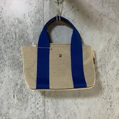 【 新品 タグ付き 】 cache cache カシュカシュ テープエルガリー 2way パーテーション トート ブルー □□☆のサムネイル