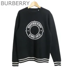 美品 BURBERRY LONDON ENGLAND バーバリー 8036088 トレーナー ニット セーター プルオーバー サークルロゴ グラフィック ブラック サイズXS メンズのサムネイル