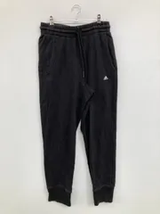 adidas アディダス スウェットパンツ L ブラック 無地 ワンポイント ブランドロゴ スタンダード レギュラー ウエストゴム・紐 メンズ