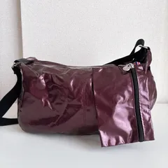 Jack Gomme ジャックゴム フランス製 ナイロン×レザー ショルダーバッグ 人気ワインカラー ポーチ付き ショルダー長さ調節可能 8522のサムネイル