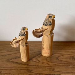 伝統工芸品 笹野一刀彫 お鷹ぽっぽ 高橋吾郎 郷土玩具 - メルカリ