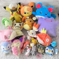 ポケモン ぬいぐるみ 大量まとめ売り ポケモンセンタータグ付きあり ダストダス ポッチャマ ポケピース 19点セット タグあり多数 0109