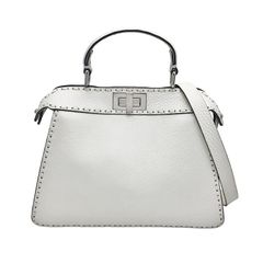 FENDI ピーカブー セレリア ミディアム ホワイト 白 ISeeUパイソン 