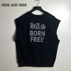 HIDE AND SEEK CUT OFF SWEAT SHIRT XL BLK ハイドアンドシーク ノースリーブ カットオフ スウェット Tシャツ ストリート 近年モデル レアのサムネイル