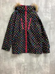 美品 PHENIX フェニックス ファー カラフル クローバー スキーウェア ジャケット sizeS/黒 ◆■◎レディース