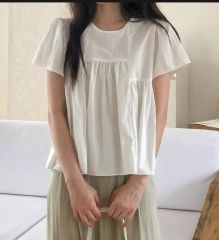 OHGA オーガ スフレニット パフスリーブ ペプラム トップス - メルカリ