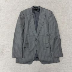 日本製】エポカウォモ 高級ストライプ テーラードジャケット グレー 