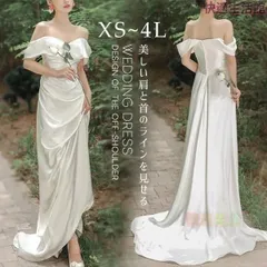 大人気！ウェディングドレス 花嫁 ドレス スレンダーライン 白ドレスワンピース プリンセス シンプル 結婚式 披露宴 前撮り 後撮り 撮影用lf522