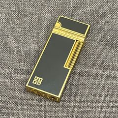 GIVENCHY ジバンシー ガスライター ローラー ヴィンテージ 黒 金 