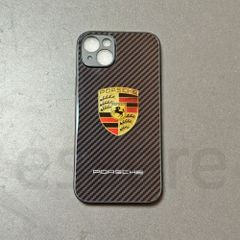 iPhone15Plus 케이스 포르쉐 스마트 폰 케이스 아이폰 케이스 유리 케이스 하드 케이스 카본 무늬