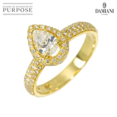 ダミアーニ DAMIANI 12.5号 リング ペアシェイプ ダイヤ 0.51ct K18 YG イエローゴールド 750 指輪 Diamond Ring 90324434のサムネイル
