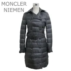 モンクレール MONCLER ニエメン NIEMEN ダウンジャケット ダウンコート ウエストベルト ロング丈 グレー サイズ0 レディースのサムネイル