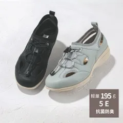 【新品】<あとりえOKADA> 5E軽量スニーカーサンダル ブラック Sサイズのサムネイル