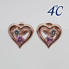 SALE中！4℃ K10 オープンハート ピンクゴールドピアス - メルカリ