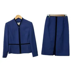 miss ashida(ミスアシダ) スカートスーツ レディース美品  - ブルー×ネイビー ジップアップ