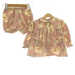 ベビーピンクハウス BABY PINK HOUSE 子ども服（女の子用） M(110) ピンク クマ柄 花柄 丸襟 長袖 P0506BG01D /DU