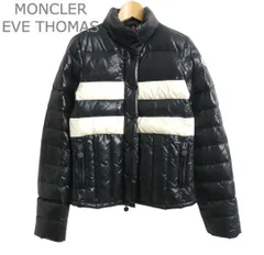 モンクレール MONCLER イヴトーマス EVE THOMAS ダウンジャケット 2006年限定モデル フランス製 ロゴ ワッペン ブラック サイズ00 レディースのサムネイル