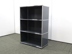 未使用品 正規品□USMハラー□スリムオープンシェルフ 1列4段 ブラック
