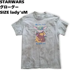【lady'sM相当】STAR WARS　The Mandalorian Glogoo　マンダロリアン　グローグー　Tシャツ　2618　【古着】のサムネイル