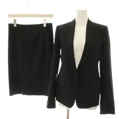 セオリー Theory スーツ セットアップ 上下 テイラーゲイブN TAILOR GABE N テーラードジャケット シングル テイラーゴルダ2 TAILOR GOLDA2 スカート ひざ丈 タイト 0 黒 ブラック /YTのサムネイル