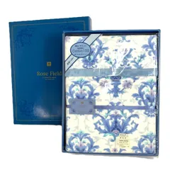 京都西川 ニシカワ 綿毛布 140×200 花柄/コットン    ブルー ユニセックス / 240001204367のサムネイル
