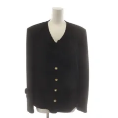 インゲボルグ INGEBORG ノーカラージャケット パールボタン M 黒 ブラック リボン付き P0277FJ03B /RRのサムネイル