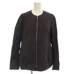 マルニ MARNI ノーカラージャケット シルク混 ジップアップ 薄手 40 紫 パープル /☆Gのサムネイル