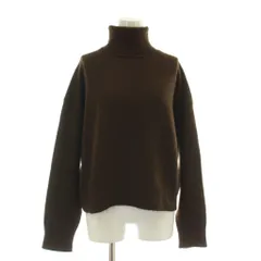 ザラ ZARA ニット セーター S 茶色 ブラウン 無地 タートルネック 長袖 /DU