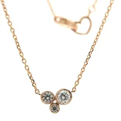 Ponte Vecchio ネックレス K18PG ダイヤモンド 0.15ct ピンクゴールド 美品 仕上げ済 ポンテヴェキオ ◆送料込◆質屋-12014のサムネイル