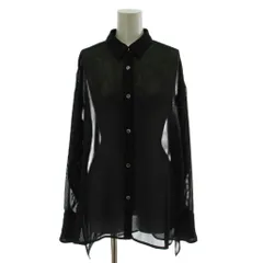 スピック＆スパン ノーブル Spick&Span Noble エルニ ELENI 24AW メッシュレギュラーワイドシャツ ブラウス 黒 長袖 /GGのサムネイル