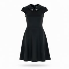 美品 Rene ニットワンピース 38 ブラック ノースリーブ 黒 M 9号ルネ