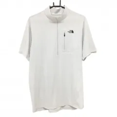【超美品】ノースフェイス 半袖ハイネックシャツ ライトグレー ロゴ白 ハーフジップ メンズ XL ゴルフウェア THE NORTH FACEのサムネイル