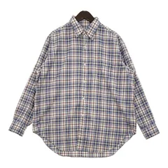 A.PRESSE アプレッセ フレンネルシャツ チェックシャツ 22AW 美品 22AAP-02-06HA 羽織り レギュラーカラー メンズ サイズ1 ブルー系 トップス DM19120■のサムネイル