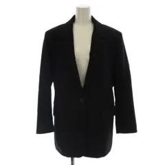 ザラ ZARA テーラードジャケット 上着 XS 黒 ブラック 長袖 ノッチドラペル シングルブレスト /LP