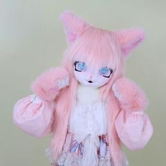 10cm 無属性 ぬいぐるみ ハンドメイド 自作ぬい 猫耳 ケモミミ - メルカリ