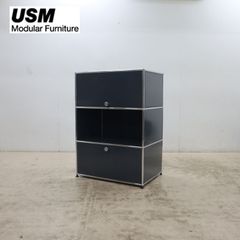 正規品!ほぼ未使用品□USMハラー□オープンシェルフ 2列2段 アントラ