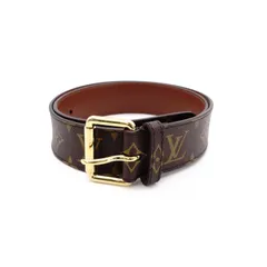 LOUIS VUITTON ルイヴィトン モノグラム キャンバス ベルト PVC レザー ブラウン系 サイズ85