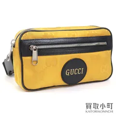 グッチ オフ ザ グリッド ベルトバッグ イエロー ショルダーバッグ 斜め掛け メンズ