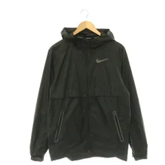 ナイキ NIKE フード ジップジャケット ランニングジャケット ジャンパー L ブラック /CX ■OS
