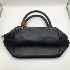 10222タ　UNITED COLORS OF BENETTON（ユナイテッド・カラーズ・オブ・ベネトン）　ハンドバッグ　ブラック　黒　中古品のサムネイル