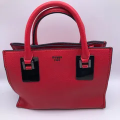 10229タ　GUESS（ゲス）　ハンドバッグ　赤　レッド　中古品のサムネイル
