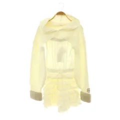 ダーリッチ Darich 25AW フリルニットコンビネゾン セット ショートフーディー ニット 長袖 Free-L 白 ホワイト 112544001 /HS ■OS