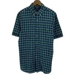 【中古】　POLO SPORT RALPH LAUREN　チェックシャツ　90s vintage　90年代　半袖　トップス　ボタンダウン　胸ポケット　ワンポイント　スモールポニー　刺しゅう　古着　/1122