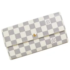 ルイ ヴィトン N61735 ポルトフォイユ サラ ダミエアズール ホワイト 二つ折り長財布 ゴールド金具 箱付 LOUIS VUITTON（未使用　展示品）